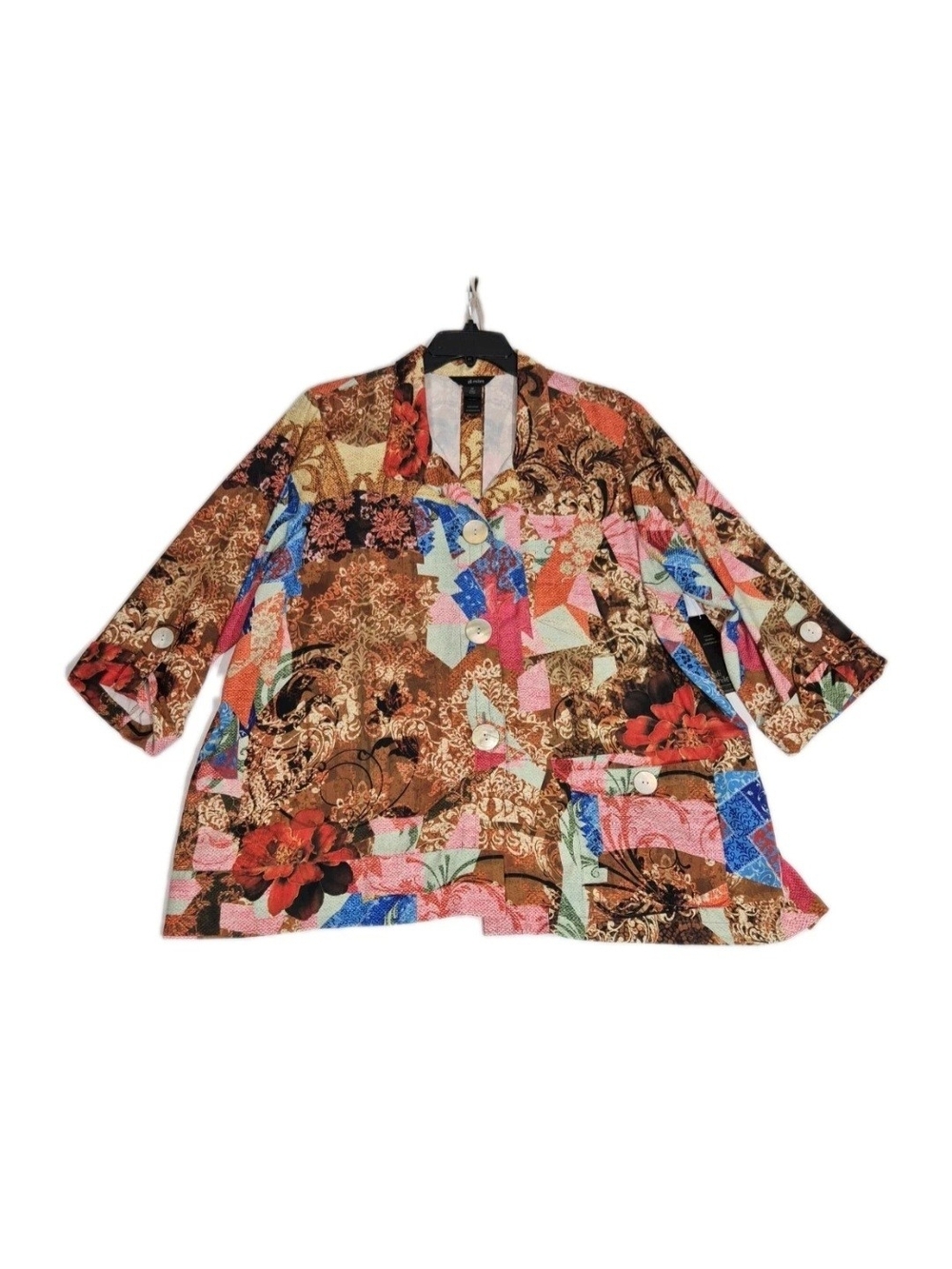 Ali Miles Women's Plus Size 2X Wearable Art to Wear Artsy Blouse Shirt Top 45